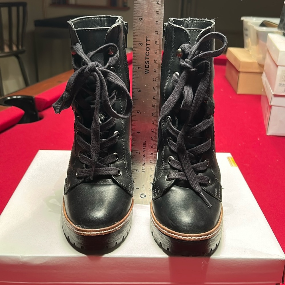 Chelsea & Violet Black Combat Boots for Wome